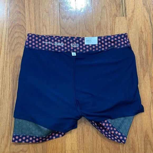 Croft & Barrow Women Skort Size 14 Regular Mid rise Blue White Red Pockets NWT - Picture 11 of 15